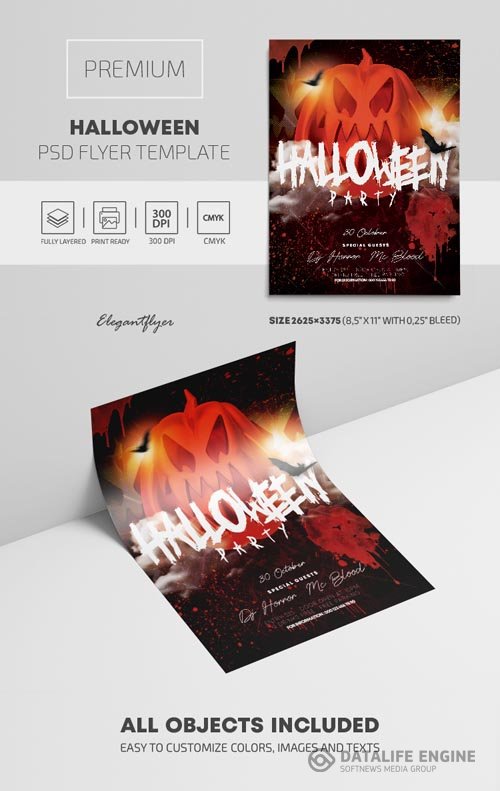 Halloween Premium PSD Flyer Template vol 2