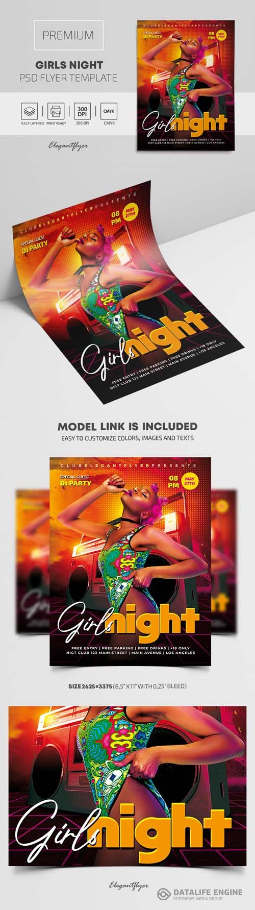 Girls Night Premium PSD Flyer Template