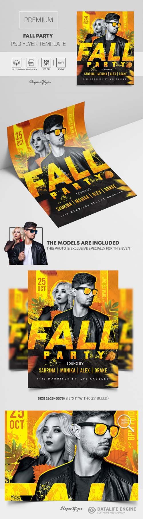 Fall Party Premium PSD Flyer Template