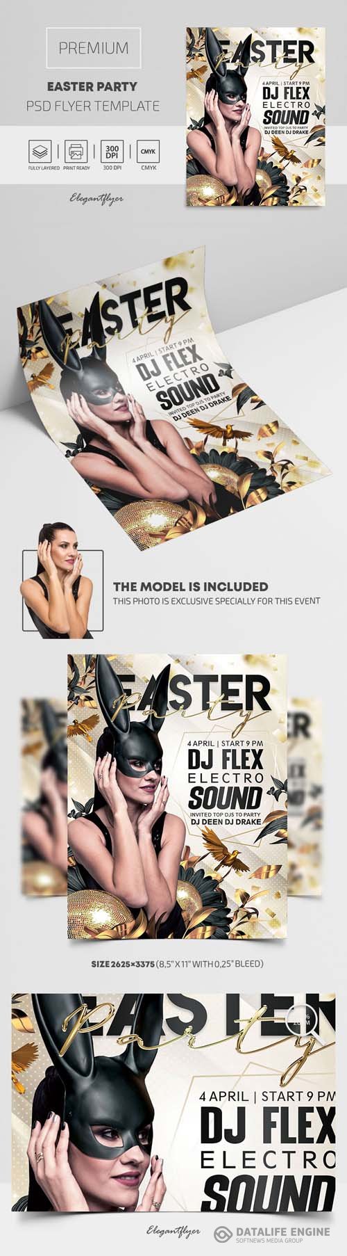 Easter Party Premium PSD Flyer Template