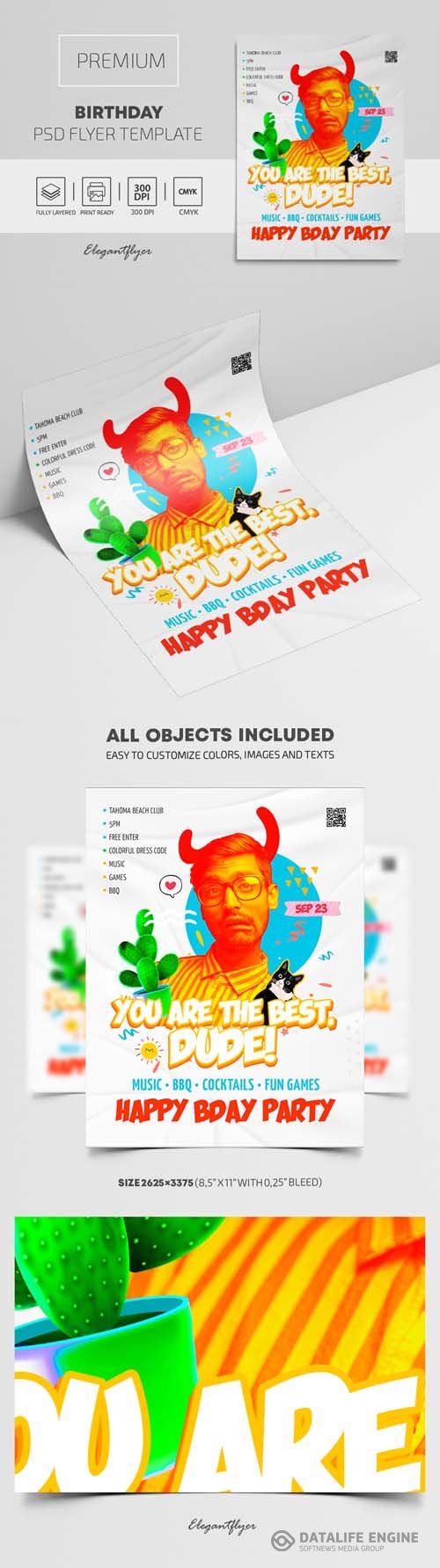 Birthday Premium PSD Flyer Template