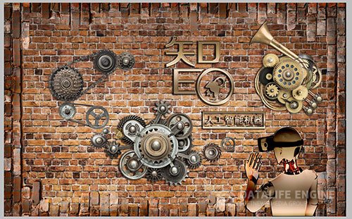 Retro nostalgic industrial wind three dimensional letter tooling wall