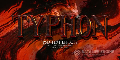 Typhon text effect Premium Psd