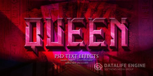 Queen text effect Premium Psd