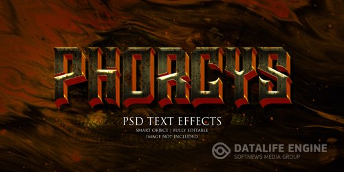 Phorcys text effect Premium Psd