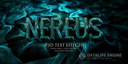 Nereus text effect Premium Psd