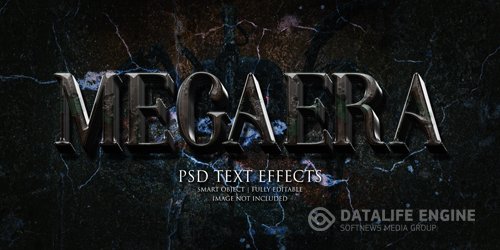 Megaera text effect Premium Psd