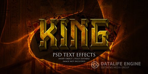 King text effect Premium Psd