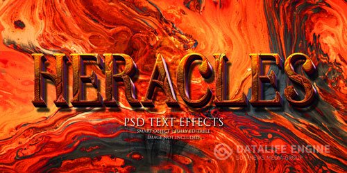 Heracles text effect Premium Psd