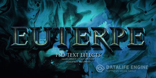 Euterpe text effect Premium Psd