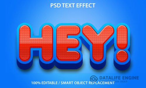 Text effect hey premium Premium Psd