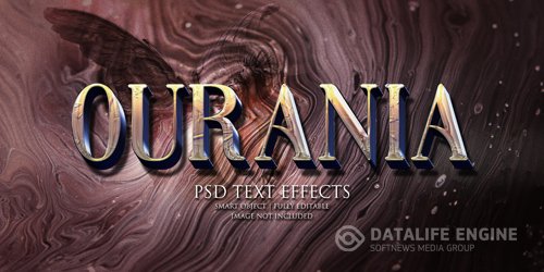 Ourania text effect Premium Psd