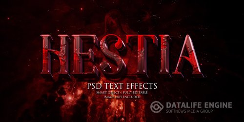 Hestia text effect Premium Psd