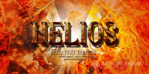 Helios text effect Premium Psd