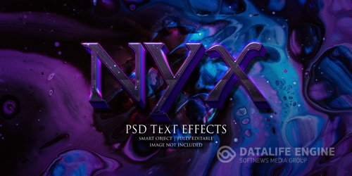 Nyx text effect Premium Psd