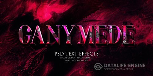 Ganymede text effect Premium Psd