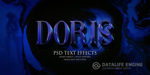 Doris text effect Premium Psd