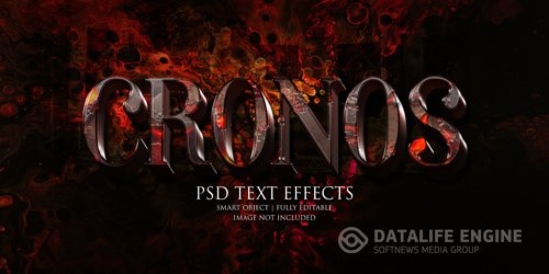 Cronos text effect Premium Psd