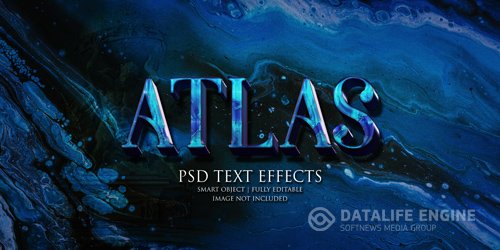 Atlas text effect Premium Psd