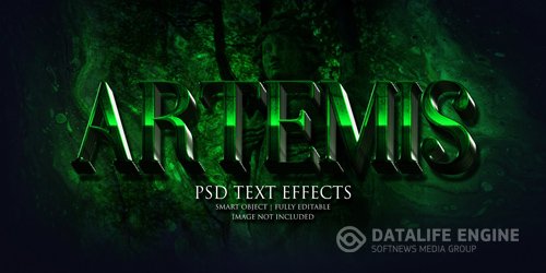 Artemis text effect Premium Psd