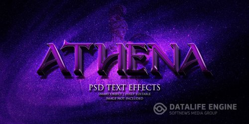 Athena text effect Premium Psd