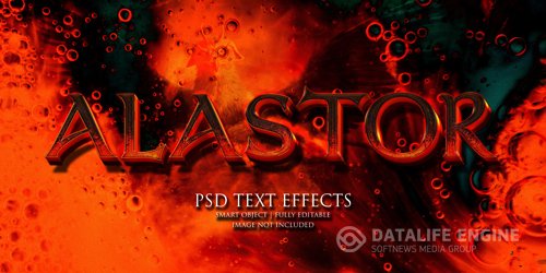 Alastor text effect Premium Psd