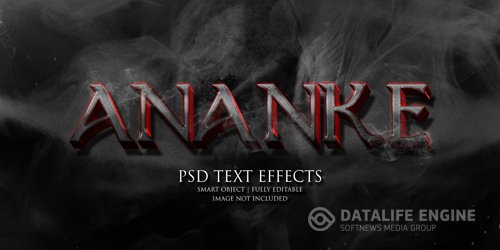 Ananke text effect Premium Psd