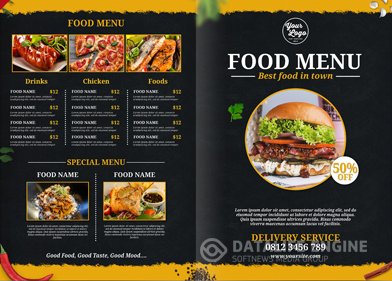 Food menu best for restaurant promotion premium psd template