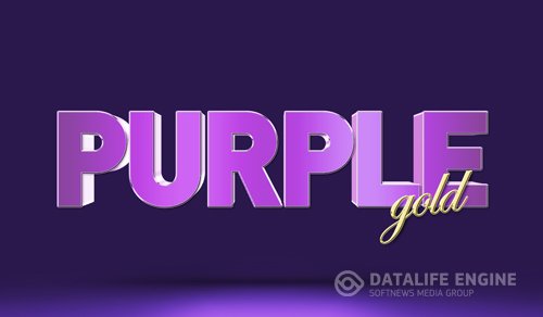 Purple 3d text style effect mockup template Premium Psd