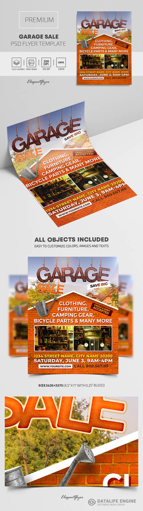 Garage Sale Premium PSD Flyer Template