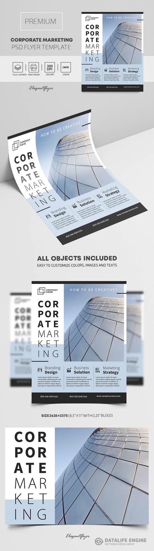 Corporate Marketing Premium PSD Flyer Template