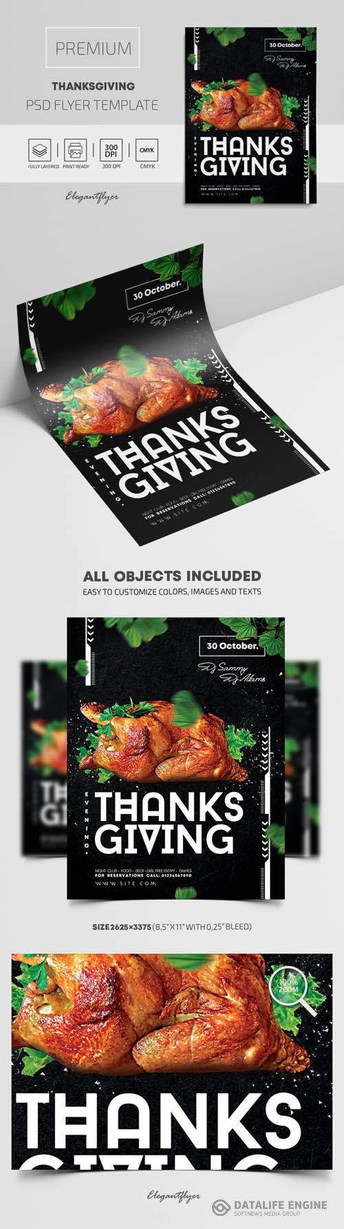 Thanksgiving Premium PSD Flyer Template