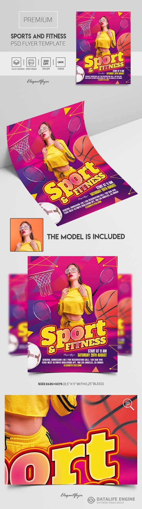 Sports And Fitness  Premium PSD Flyer Template