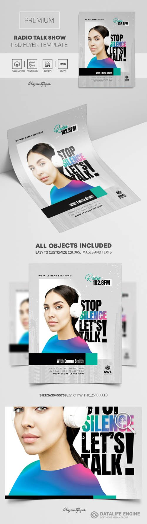 Radio Talk Show Premium PSD Flyer Template