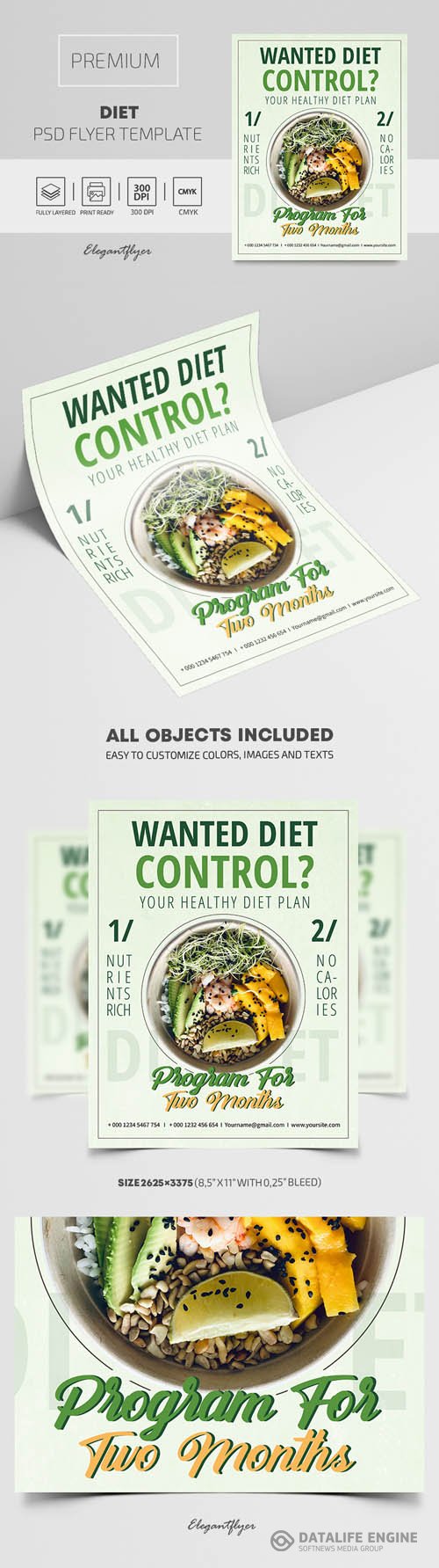 Diet Premium PSD Flyer Template