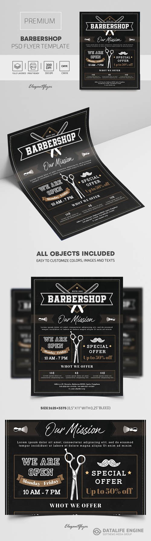 Barbershop Flyer PSD Template