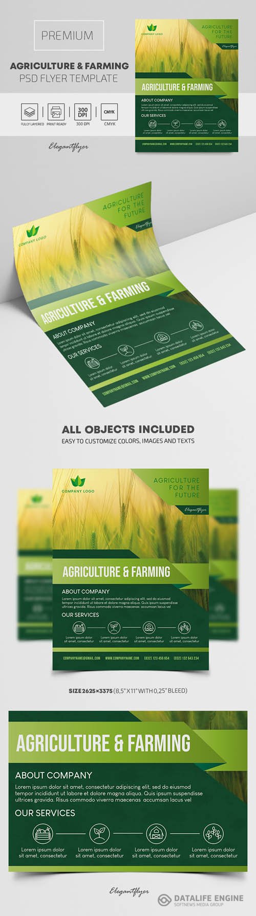 Agriculture and Farming Premium PSD Flyer Template