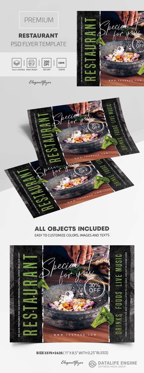 Restaurant Premium PSD Flyer Template