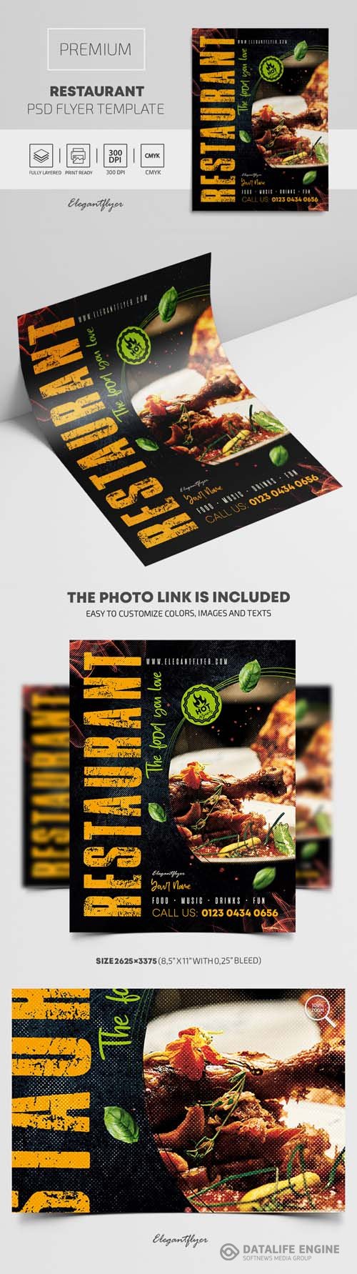 Restaurant Premium PSD Flyer Template vol 2