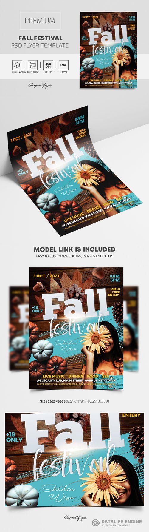 Fall Festival Premium PSD Flyer Template