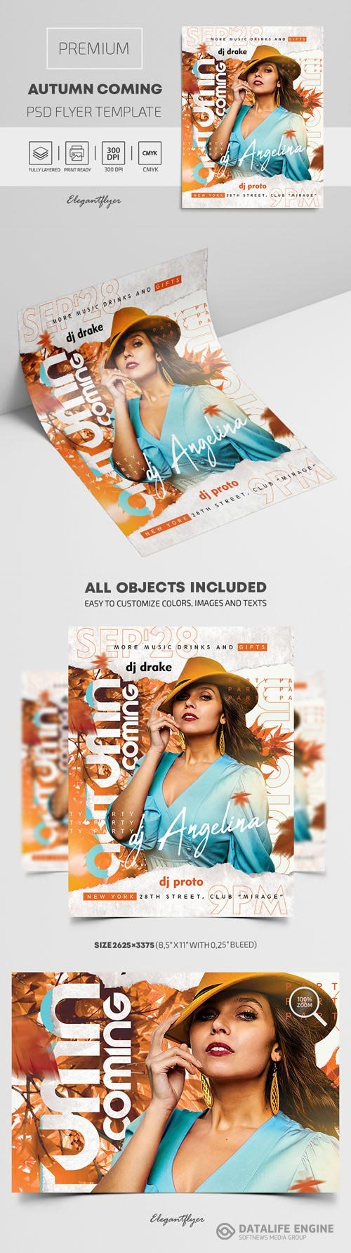 Autumn Coming Premium PSD Flyer Template