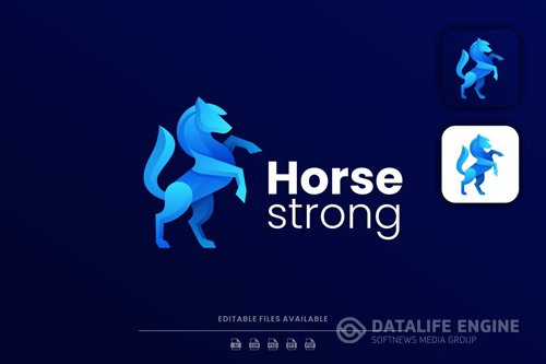 Horse Gradient Logo design templates