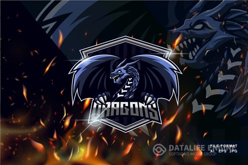 Dragon E-sport Logo Template