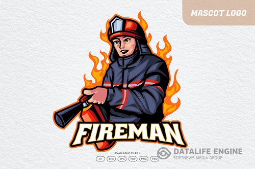 Fireman Logo design templates