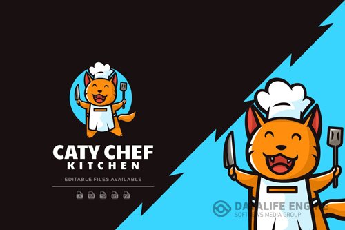 Cat Cartoon Logo design templates