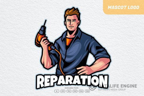 Reparation Logo design template