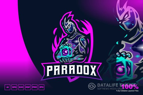 Galaxy Mascot Logo design template