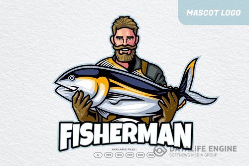 Fisherman Logo design template