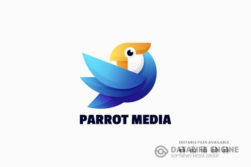 Parrot gradient logo design