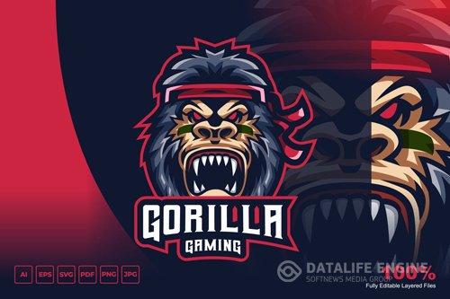 Gorilla Mascot Logo